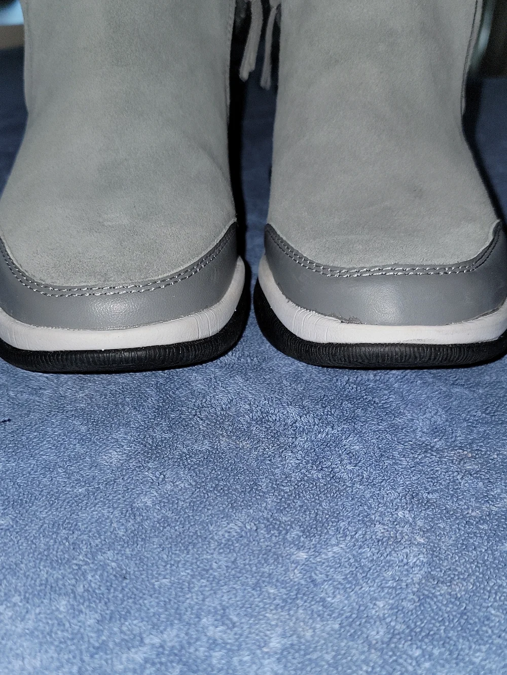 Vionic Norwood Women’s 7.5 Faux Fur Boots Grey Suede Leather Water Repellent